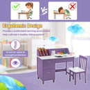 Kids Wooden Writing Furniture Set with Drawer and Storage Cabinet by LJGDeals