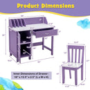 Kids Wooden Writing Furniture Set with Drawer and Storage Cabinet by LJGDeals