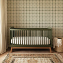 Millie Cream & Green Wallpaper | Vintage Floral Plaid