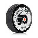 Kimmo Timonen Philadelphia Flyers Autographed White Hockey Logo Puck by Dynasty Sports & Framing