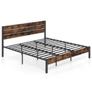 Full/King/Queen/Twin Size Bed Frame with High Headboard and Mute Bar by LJGDeals