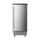 Kismile Commercial Built-in Ice Maker Machine,80Lbs/Day,Under Counter Ice Cube Maker with 24H Timer,Reversible Door,Built-in Freestanding Ice Maker for Home & Office(Silver) by Kismile