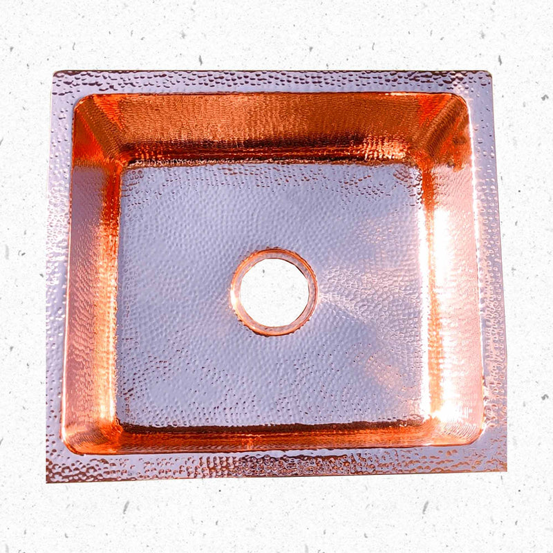 Copper Kitchen Sink - Hammered Island sink