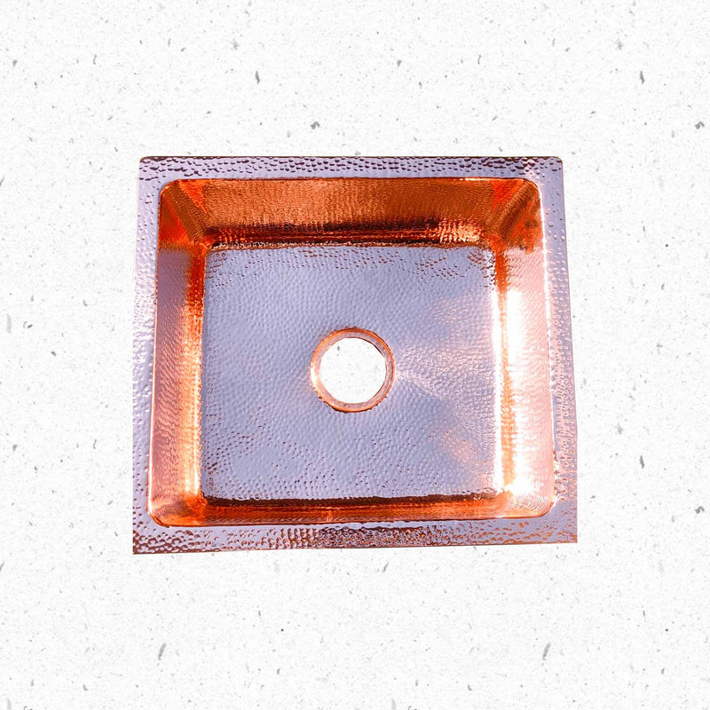 Copper Kitchen Sink - Hammered Island sink