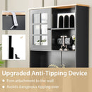 72 Inch Freestanding Pantry Cabinet with Hutch and Adjustable Shelf by LJGDeals