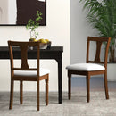 Set of 2 Kitchen Dining Chair with Linen Fabric and Storage Space by LJGDeals