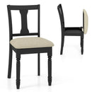 Set of 2 Kitchen Dining Chair with Linen Fabric and Storage Space by LJGDeals