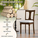 Set of 2 Kitchen Dining Chair with Linen Fabric and Storage Space by LJGDeals