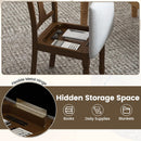 Set of 2 Kitchen Dining Chair with Linen Fabric and Storage Space by LJGDeals