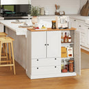 47.5 Inch Kitchen Freestanding Storage Cabinet with 3 Doors and 2 Large Drawers-White by LJGDeals
