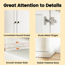 47.5 Inch Kitchen Freestanding Storage Cabinet with 3 Doors and 2 Large Drawers-White by LJGDeals