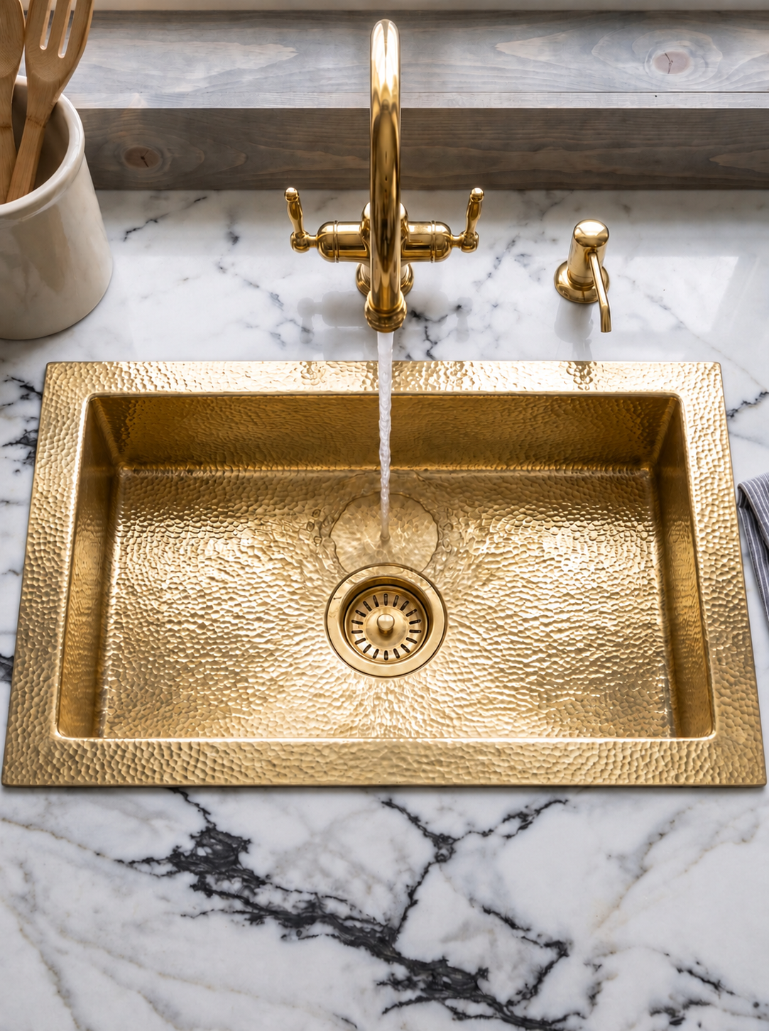 Kitchen Hammered Brass Bar Sink, photo 3 of 8