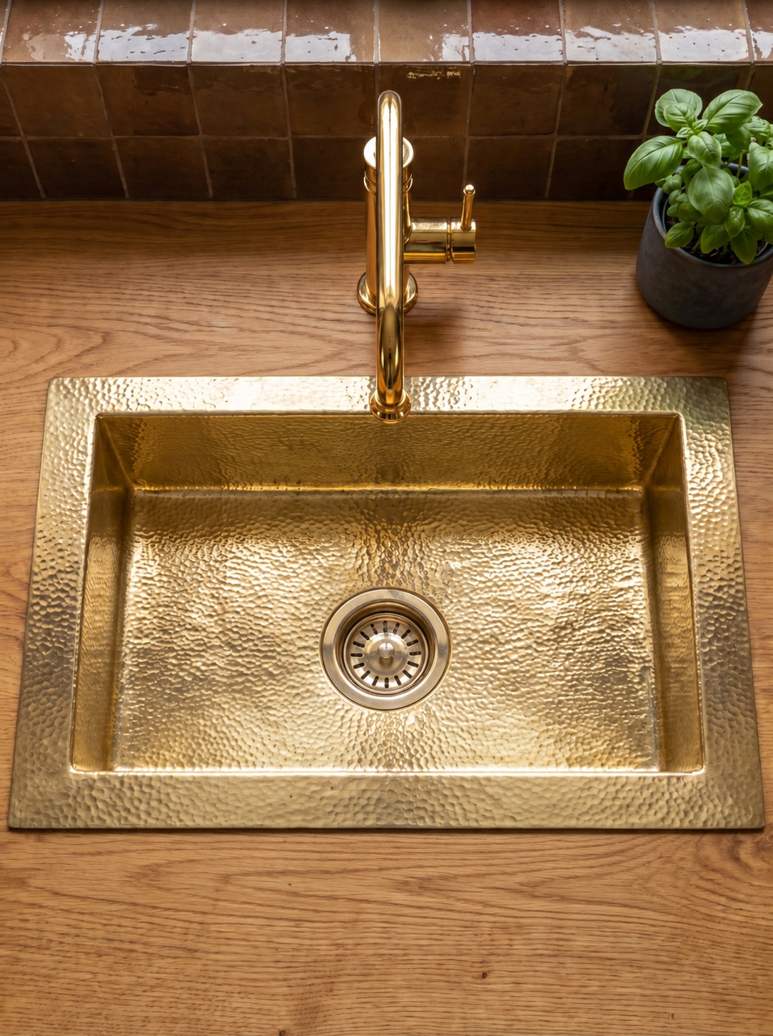 Kitchen Hammered Brass Bar Sink, photo 4 of 8