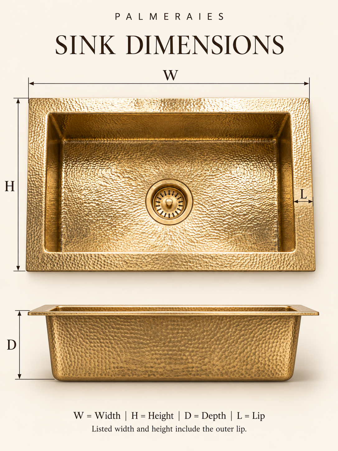 Kitchen Hammered Brass Bar Sink, photo 7 of 8