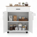 Kitchen Island Cart Rolling Kitchen Storage Island with Drawer-White by LJGDeals