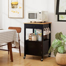 Rolling Kitchen Island Cart with Drawer and Side Hooks by LJGDeals