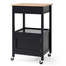 Rolling Kitchen Island Cart with Drawer and Side Hooks by LJGDeals