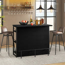 Kitchen Island with 4-Tier Storage Shelf and Long Footrest for Home by LJGDeals