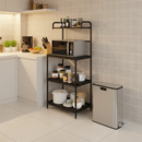 Kitchen Organization with 4-Tier Kitchen Microwave Storage Rack and Trash Can by LJGDeals