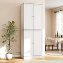 Kitchen Pantry Cabinet 65.5 Inch Freestanding Tall Buffet Cupboard by LJGDeals