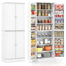 Kitchen Pantry Cabinet 65.5 Inch Freestanding Tall Buffet Cupboard by LJGDeals