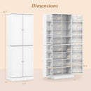 Kitchen Pantry Cabinet 65.5 Inch Freestanding Tall Buffet Cupboard by DirectDeals