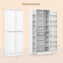 Kitchen Pantry Cabinet 65.5 Inch Freestanding Tall Buffet Cupboard by LJGDeals