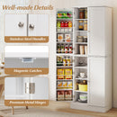 Kitchen Pantry Cabinet 65.5 Inch Freestanding Tall Buffet Cupboard by DirectDeals