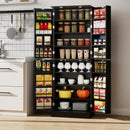 Kitchen Pantry Cabinet 65.5 Inch Freestanding Tall Buffet Cupboard by LJGDeals