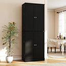 Kitchen Pantry Cabinet 65.5 Inch Freestanding Tall Buffet Cupboard by LJGDeals
