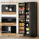 Kitchen Pantry Cabinet 65.5 Inch Freestanding Tall Buffet Cupboard by DirectDeals
