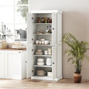 Kitchen Pantry Cabinet with 2 Adjustable Shelves and Anti-Tipping Kits for Living Room by LJGDeals