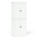 Kitchen Pantry Cabinet with 2 Adjustable Shelves and Anti-Tipping Kits for Living Room