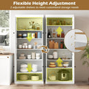 Kitchen Pantry Cabinet with 2 Adjustable Shelves and Anti-Tipping Kits for Living Room by LJGDeals