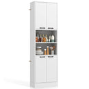75 Inch Kitchen Pantry Cabinet Tall Cupboard with Doors and Shelves