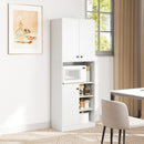 Kitchen Pantry Storage Cabinet with Microwave Stand and Open Shelves by DirectDeals