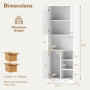 Kitchen Pantry Storage Cabinet with Microwave Stand and Open Shelves by LJGDeals