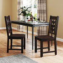 Kitchen Side Dining Chair Set of 2 with Rubber Wood Frame by LJGDeals