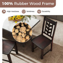 Kitchen Side Dining Chair Set of 2 with Rubber Wood Frame by LJGDeals