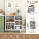 Kitchen Sideboard with Glasses Holder for Living Room Dining Room-White by LJGDeals