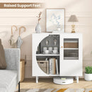 Kitchen Sideboard with Glasses Holder for Living Room Dining Room-White by LJGDeals