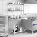 36 x 12 Inch Kitchen Stainless Steel Overshelf with Adjustable Lower Shelf by LJGDeals