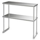 36 x 12 Inch Kitchen Stainless Steel Overshelf with Adjustable Lower Shelf by LJGDeals