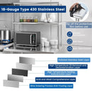 36 x 12 Inch Kitchen Stainless Steel Overshelf with Adjustable Lower Shelf by LJGDeals