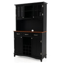 Wood Buffet Hutch Cabinet with 3 Large Drawers by LJGDeals