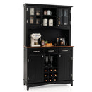 Wood Buffet Hutch Cabinet with 3 Large Drawers by LJGDeals