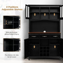 Wood Buffet Hutch Cabinet with 3 Large Drawers by LJGDeals