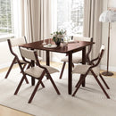 Kitchen Table Set for 2 Expandable Dining Table with 2 Upholstered Folding Chairs by LJGDeals