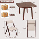 Kitchen Table Set for 2 Expandable Dining Table with 2 Upholstered Folding Chairs by LJGDeals