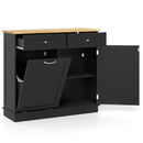 Kitchen Tilt Out Trash Cabinet with 2 Drawers and Adjustable Shelf by LJGDeals